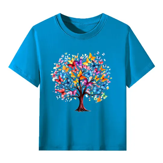 【2Y-13Y】Colorful Butterfly Tree Of Life Kids' T-Shirt