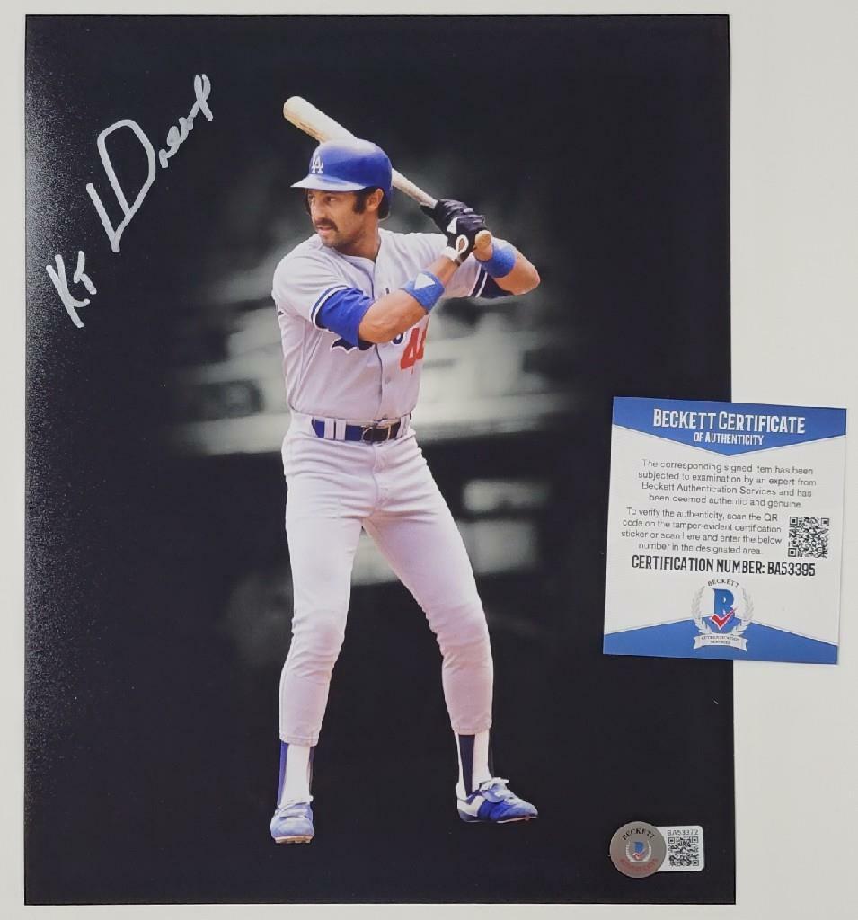 Kenny Landreaux signed LA Dodgers 8x10 Photo Poster painting (C) Autograph ~ Beckett BAS COA