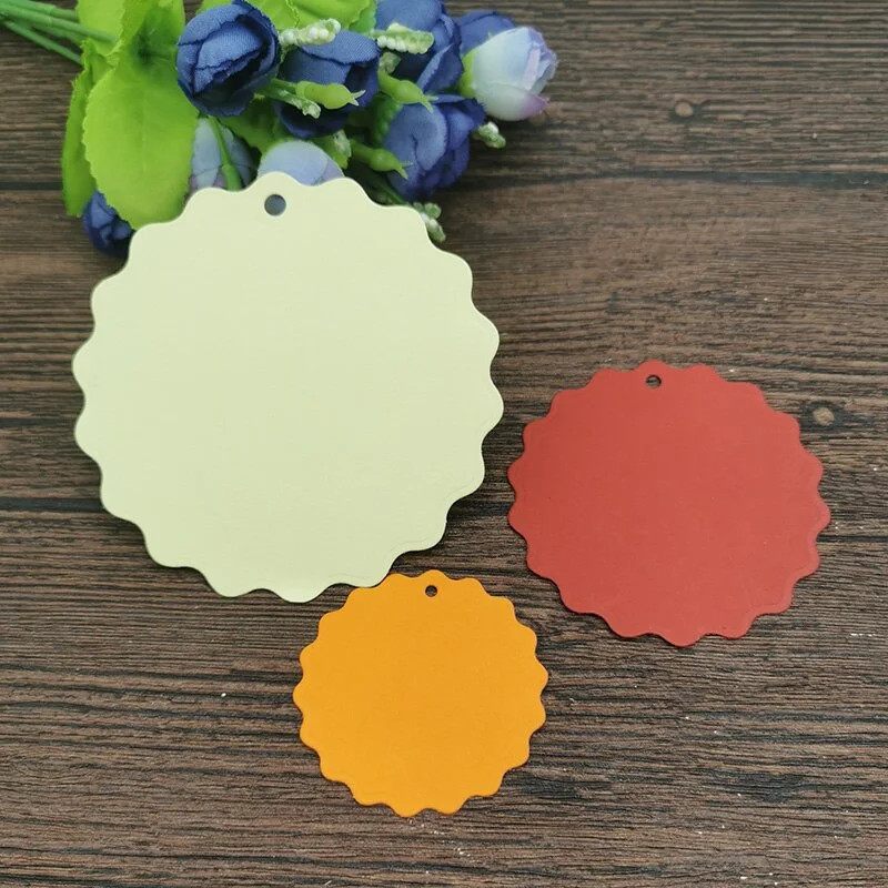 AOKEDIY 3pc round frame set Metal Cutting Dies Stencils For DIY Scrapbooking Decorative Embossing Handcraft Die Cutting Template