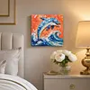 DIY Pre-Framed Dolphin Button Art Canvas Kit