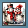 (40*40cm)Christmas Snowman - Full Round Drill Diamond Painting