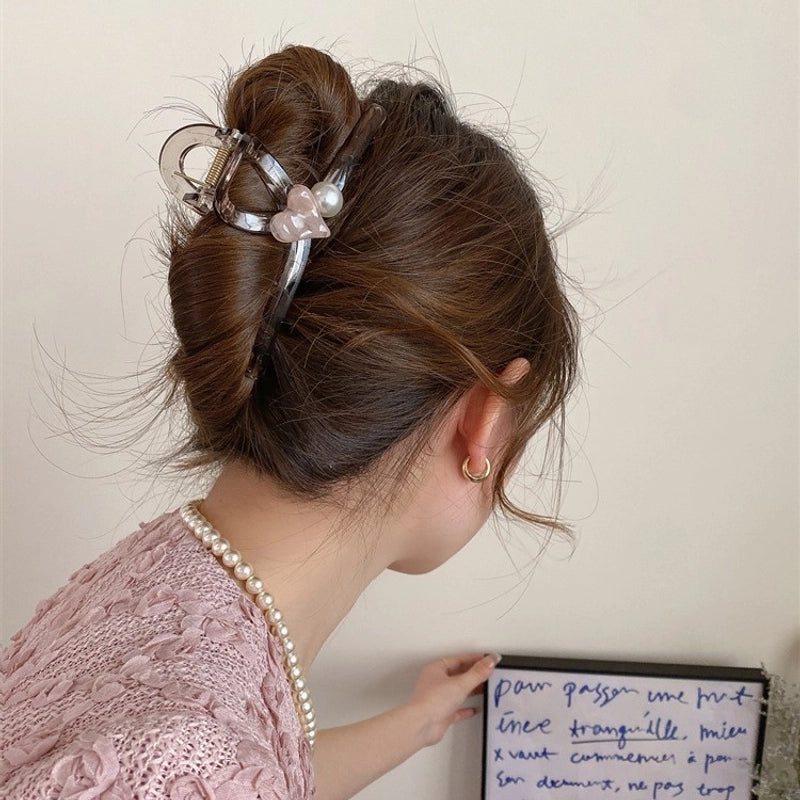 Women’s Casual Minimalist Heart Shape Arylic Hair Claws