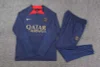 2023/2024 Psg Paris Saint-Germain Half-Pull Training Suit Navy blue Set love fball