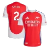 SALIBA #2 Arsenal Home Authentic Soccer Jersey 2024/25