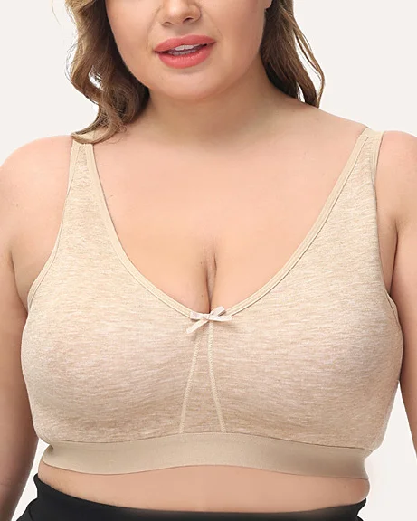 Seamless Plus Size Comfortable Solid Color Bra