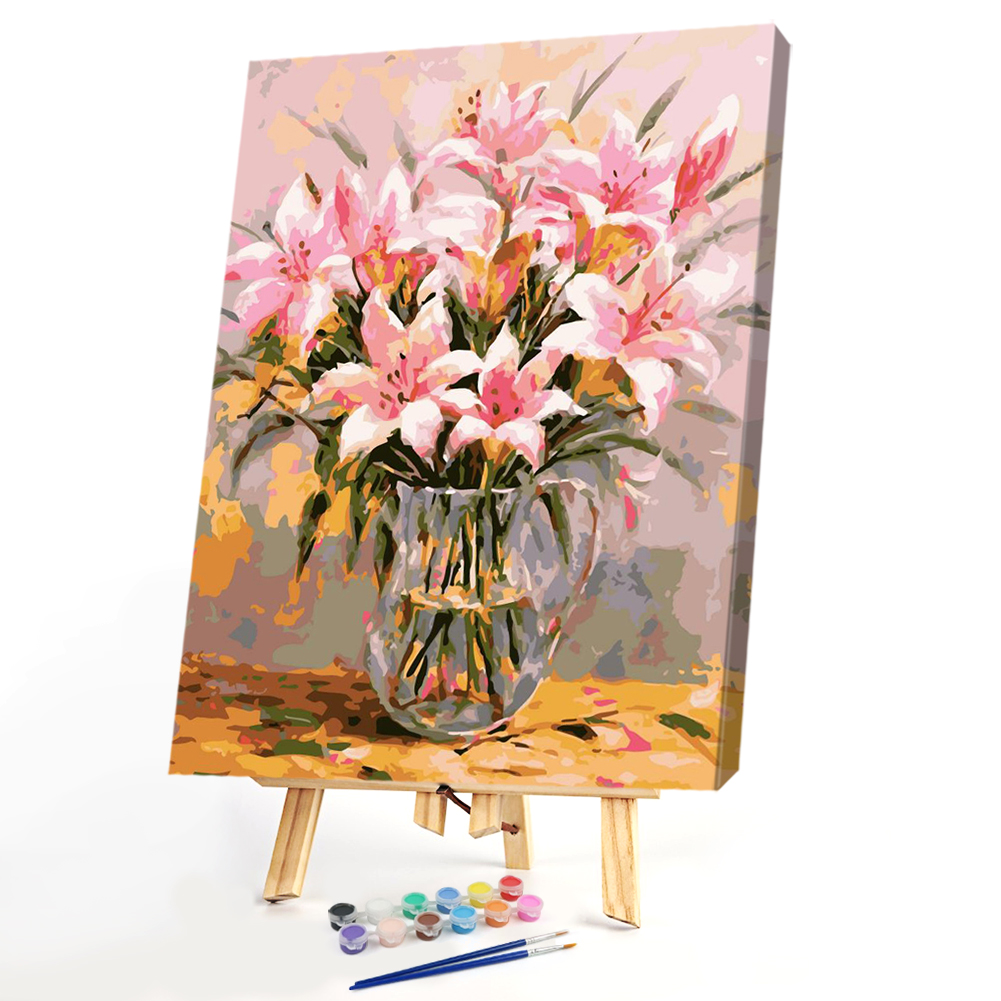 

40*50CM Paint By Numbers-Lily Flower, 501 Original