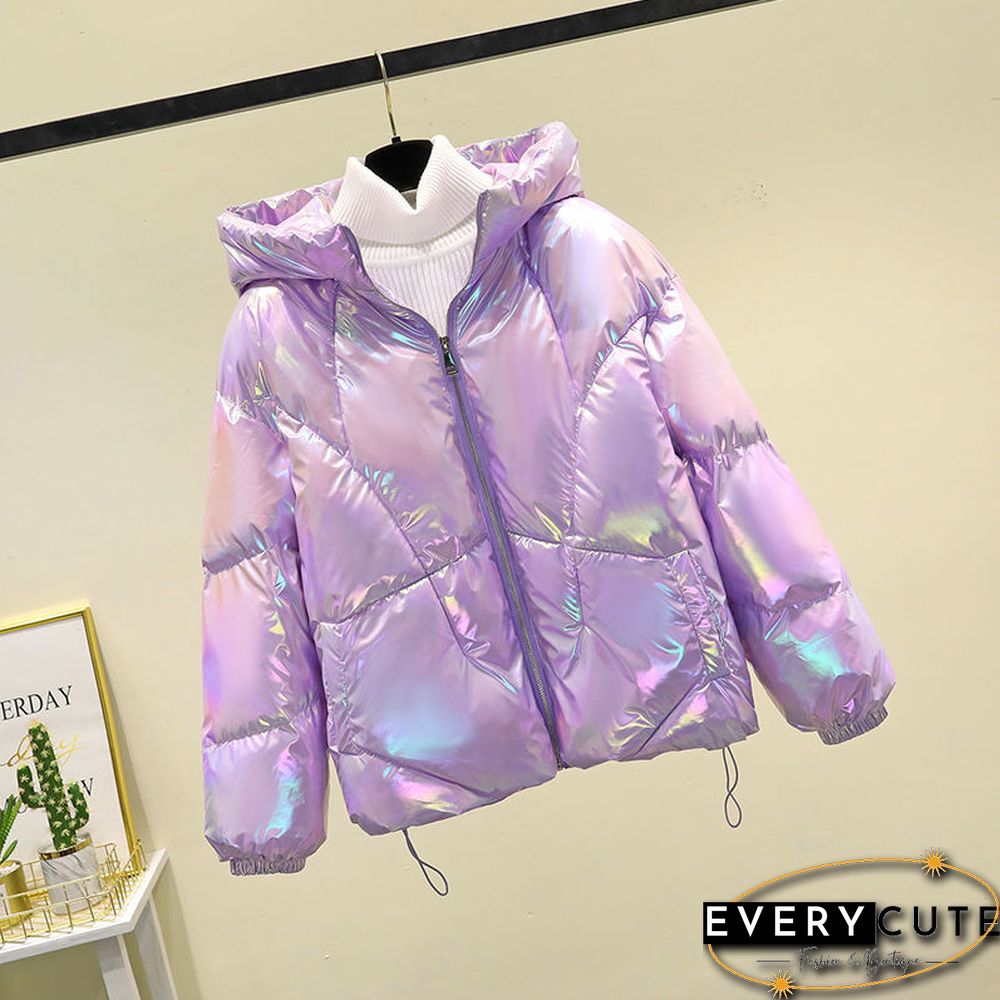 Women Harajuku Winter Warm Thick Coats Fashion Long Sleeve Korean Short Parkas Disposable