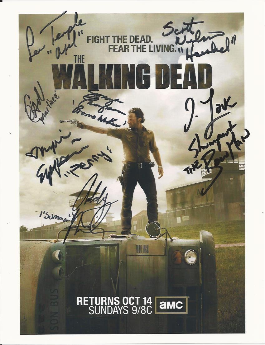 The Walking Dead Photo Poster painting signed by 7