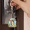 (US Only)PET Double Sided Special Shaped Easter Alphabet DIY Diamond Painting Keychain