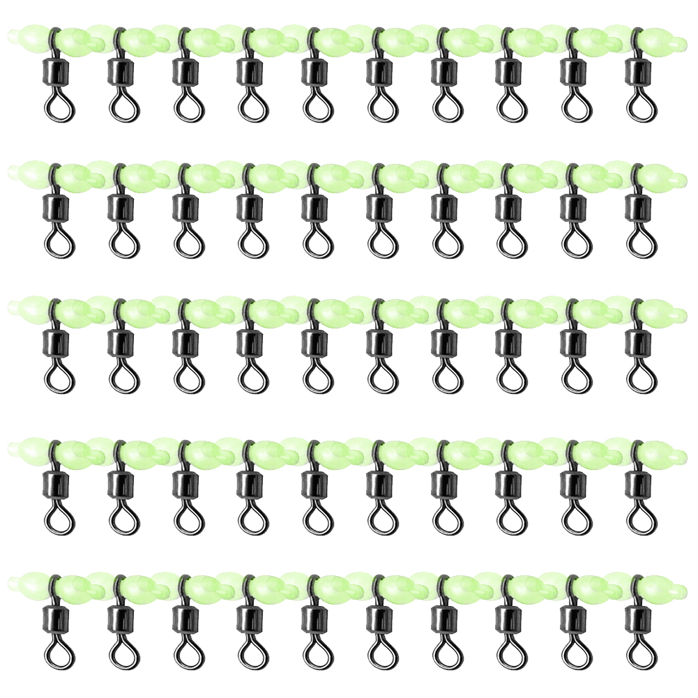 

Luminous 3 Way Fishing Rolling Swivels Fishhook Lure Line Connector Tackles, 2#20pcs, 501 Original