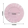 10 Pack | 9" Lavender Lilac Hard Plastic Dinner Plates with Gold Ruffled Rim, Heavy Duty Disposable Dinnerware