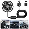 USB Powered Car Fan Vent Clip Car Cooling Fan 3 Speeds Quiet Brushless Motor 360 Rotatable for Sedan SUV RV Pickup Truck Van