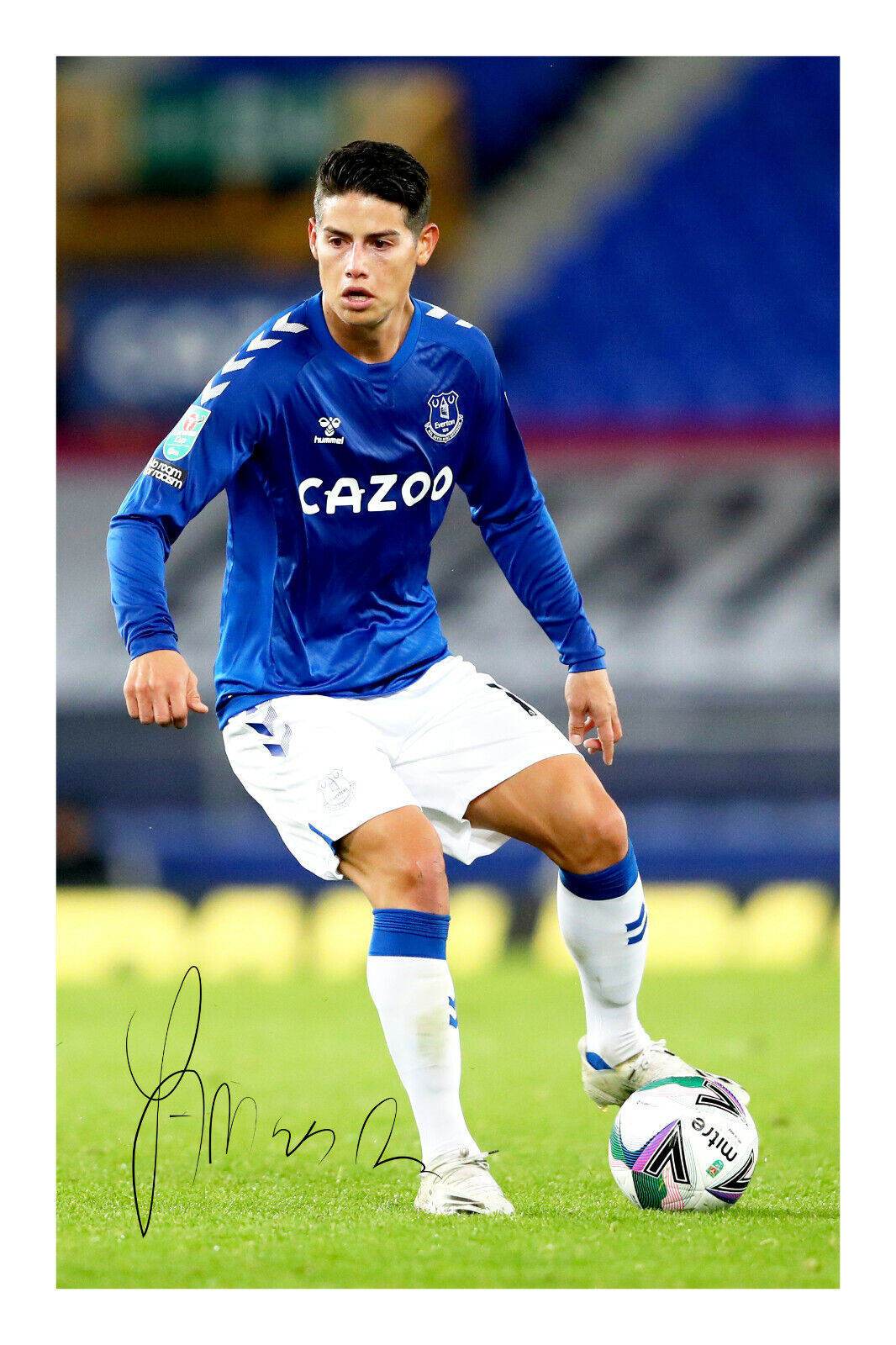 James Rodriguez Signed A4 Photo Poster painting Print Autograph Everton Football