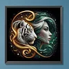 Diamond Painting-DIY Full Round Drill Beauty and Tiger