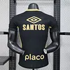 2025/2026 Player Version Santos Home New Ads Black Football Shirt 1:1 Thai Quality