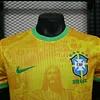 2024 Player Version Brazil Special Edition Jesus Yellow Football Shirt 1:1 Thai Quality