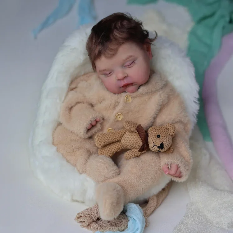  20" Reborn Lifelike Sleeping Baby Girl Gamana Cloth Body Reborn Doll with Heartbeat💖 & Sound🔊 - Reborndollsshop®-Reborndollsshop®