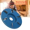 Wood Carving Disc 6 Teeth Grinder Wheel Disc Angle Grinder Chainsaw Wheel Woodworking Disc Wood Shaping Wheel Chain Saw Disc Circular Saw Blade for Cutting Carving Shaping Wood