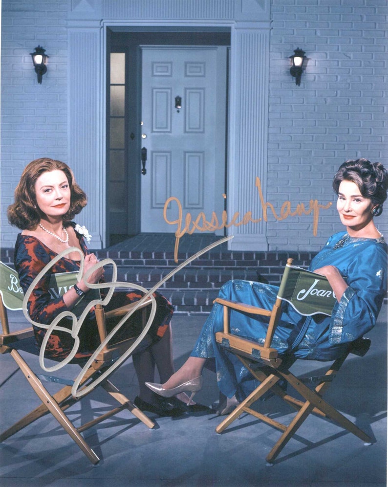 Susan Sarandon & Jessica Lange Signed Autographed Feud