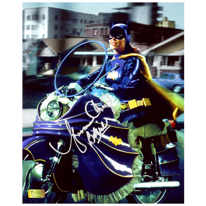 Yvonne Craig Autographed Classic Batman 1966 Batgirl Batcycle 8x10 Photo Poster painting