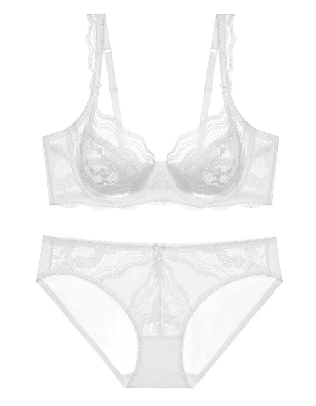 Churchf Red Bra Sexy Lace Lingerie Suit Female High Feeling Without Trace Pure Small Breast Gathering Bra Thin