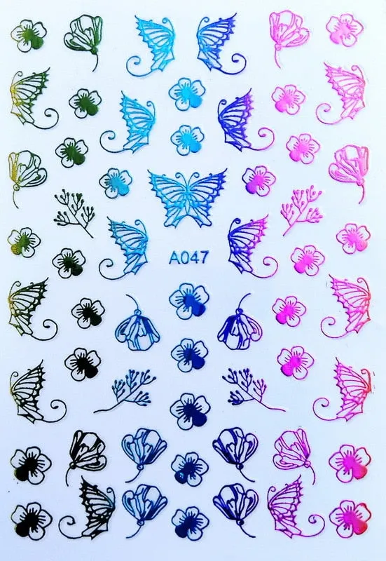 Merry Christmas Nail Art Decals Decoration Self Adhesive Nail Art Stickers Manicure Design White Snow Sticker for Nail Design-Nail Inspo