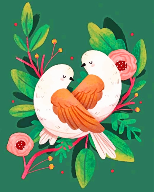 

White Birds – Illustrations Paint By Numbers - 40*50CM, 501 Original