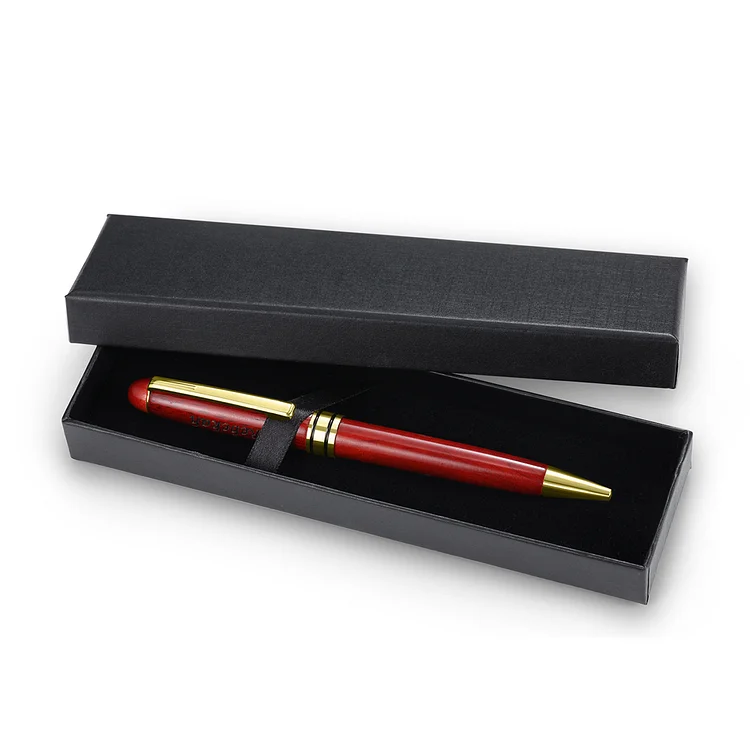 Personalized Rosewood Ballpoint Pen Engraved Name with Gift Box