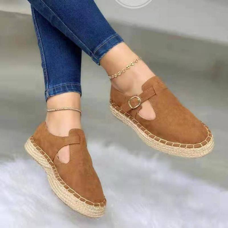 Women's Casual Daily Adjusting Buckle Flat Shoes