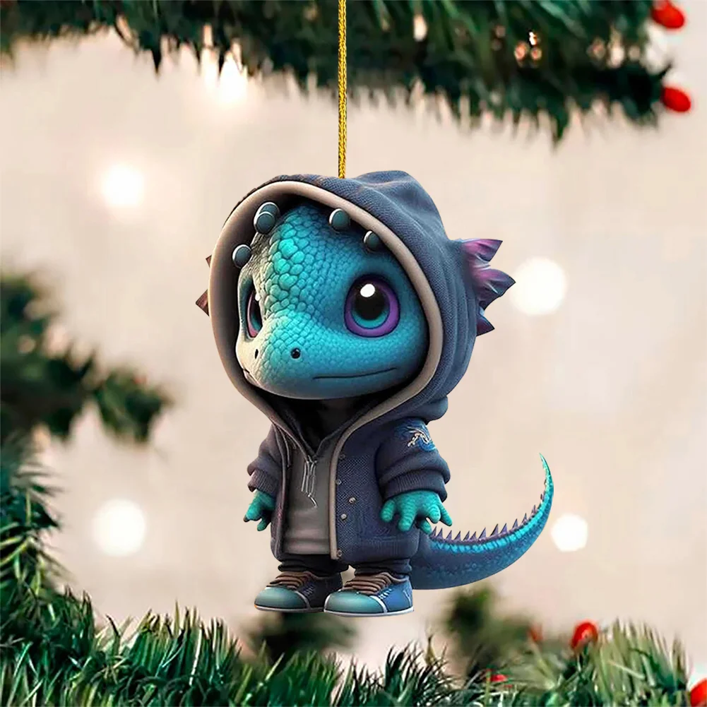 Christmas Dragon Tree Pendant Novelty Cute Acrylic Party Favors (F)