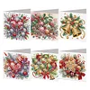 6PCS DIY Greeting Card Special shaped Diamond Painting Christmas Postcards