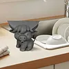 3D Printed Highland Cow Sponge Holder with Drainage Kitchen Sink Organizer Funny Sponge Stand for Kitchen Sink and Home Decor