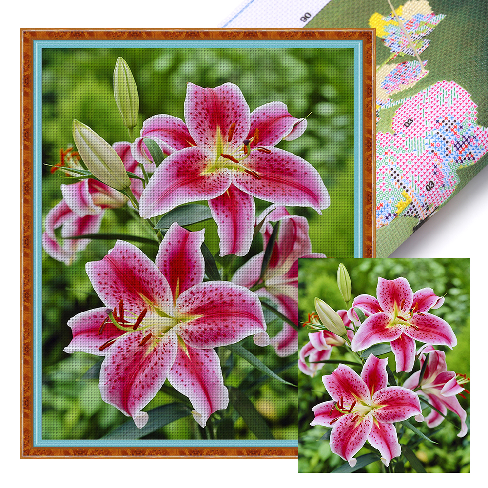 Lily Full 11CT Pre-stamped Canvas(40*50cm) Cross Stitch