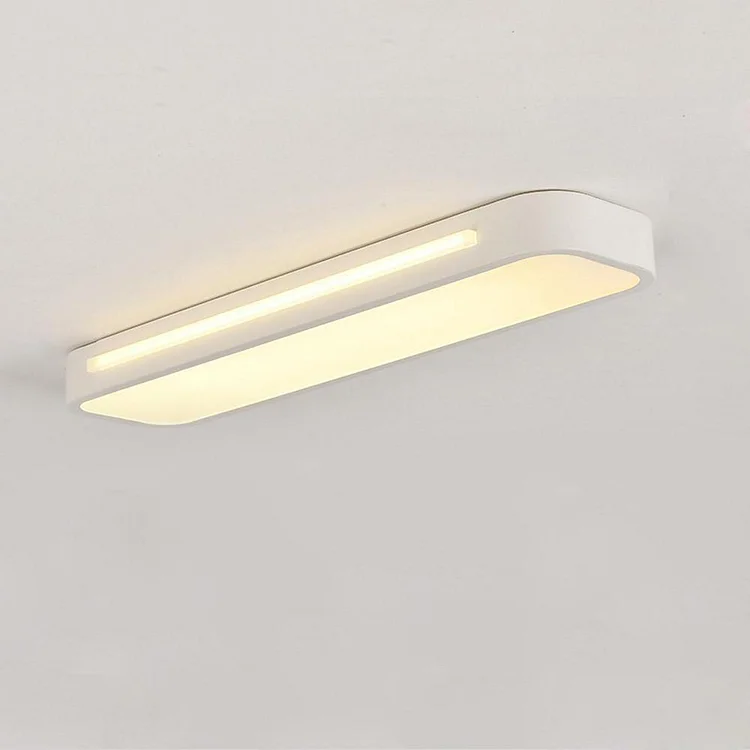 Rounded Corners Flush Mount Kitchen Light Fixtures Rectangular Striplight Ceiling Lights - Appledas