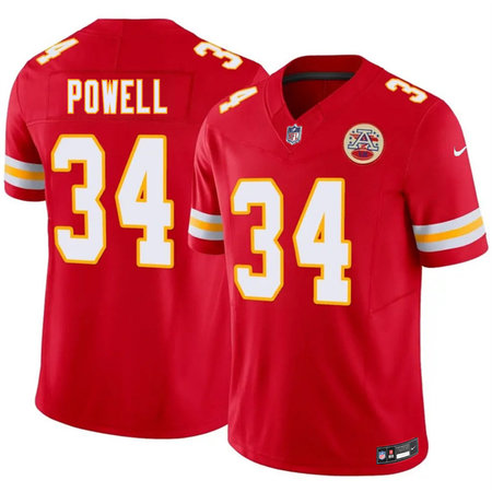 Men's Kansas City Chiefs #34 ShunDerrick Powell Red 2026 F.U.S.E. Vapor Untouchable Limited Stitched Football Jersey