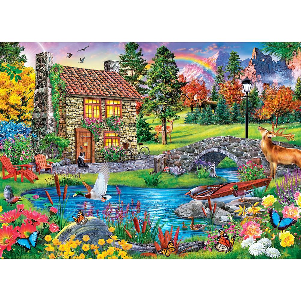 

50*40CM Square Drill Diamond Painting-House, 501 Original