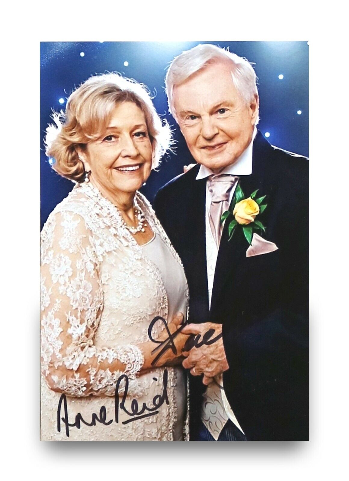 Derek Jacobi & Anne Reid Signed 6x4 Photo Poster painting Last Tango In Halifax Autograph + COA