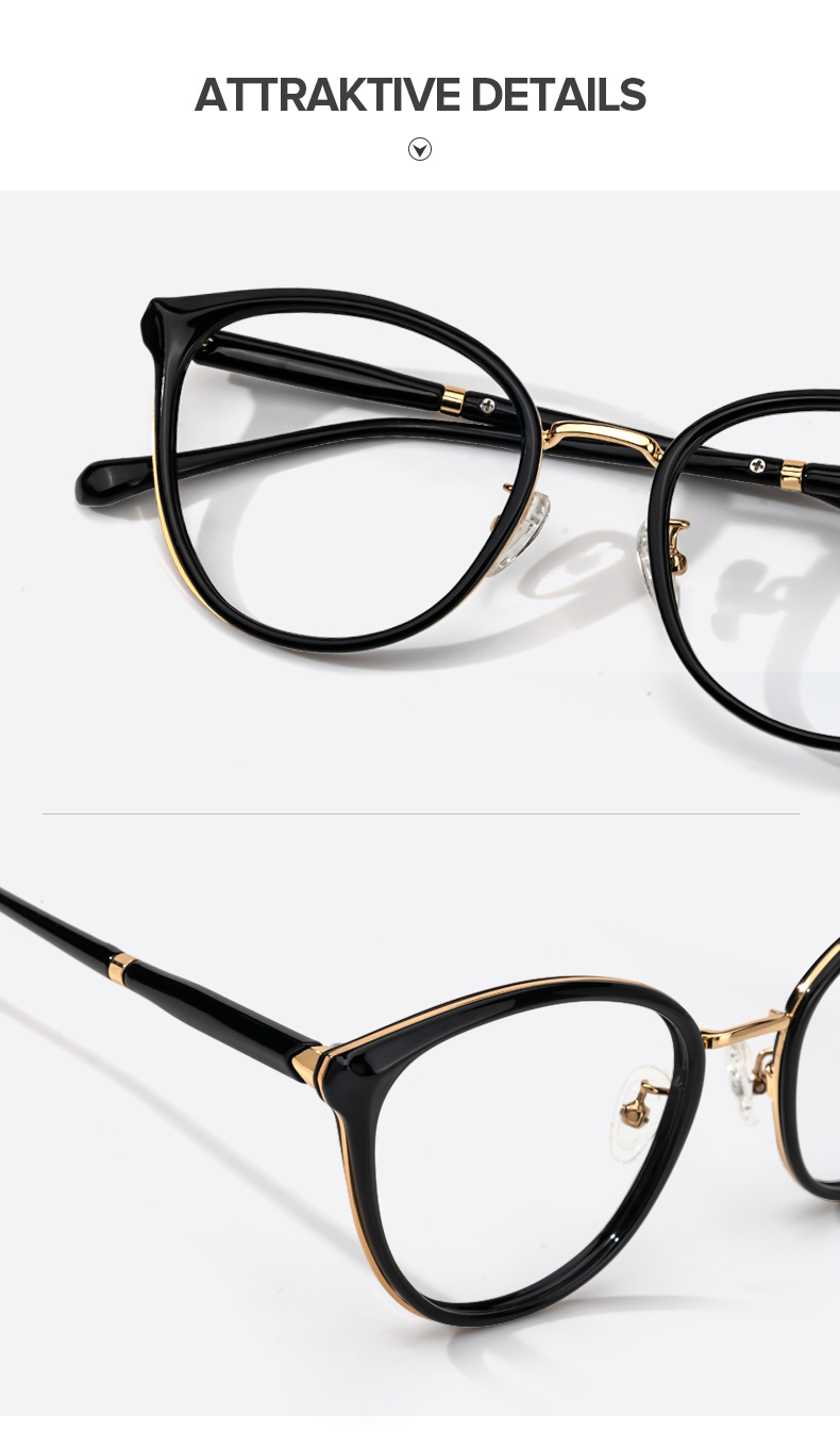 Zoe Schwarz Rund Brille