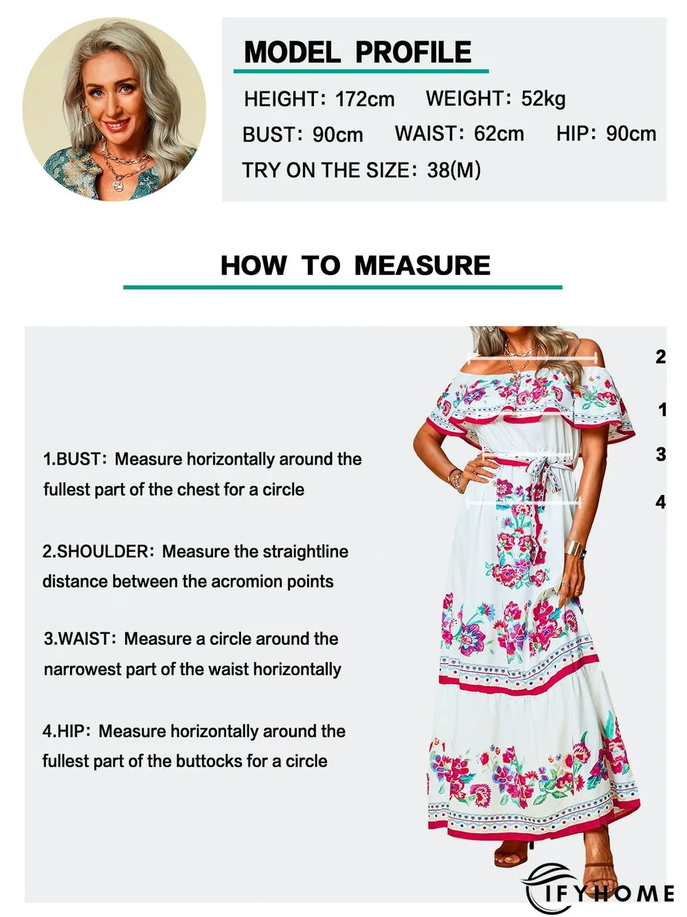 Off Shoulder Floral-Print Swing Cold Shoulder Weaving Dress | IFYHOME