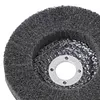 2PCS Nylon Fiber Flap Discs Angle Grinder Wear Resistant Strip Disc Buffing Wheels Multi-Use Lightweight for Clean Remove Paint Coating Rust Weld Oxidation (125x22 Grey)