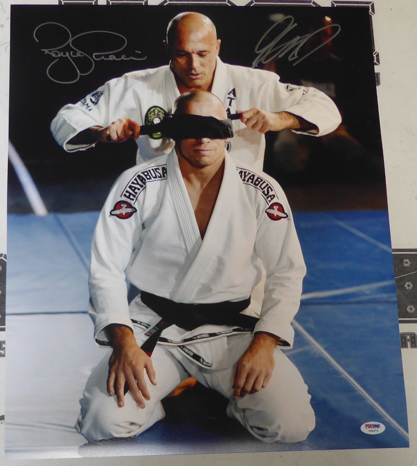 Georges St-Pierre & Royce Gracie Signed UFC 16x20 Photo Poster painting PSA/DNA COA GSP Picture