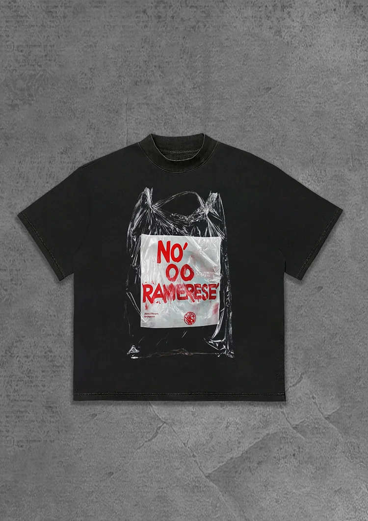 Environmentally Friendly Plastic Bag Short Sleeved T-shirt