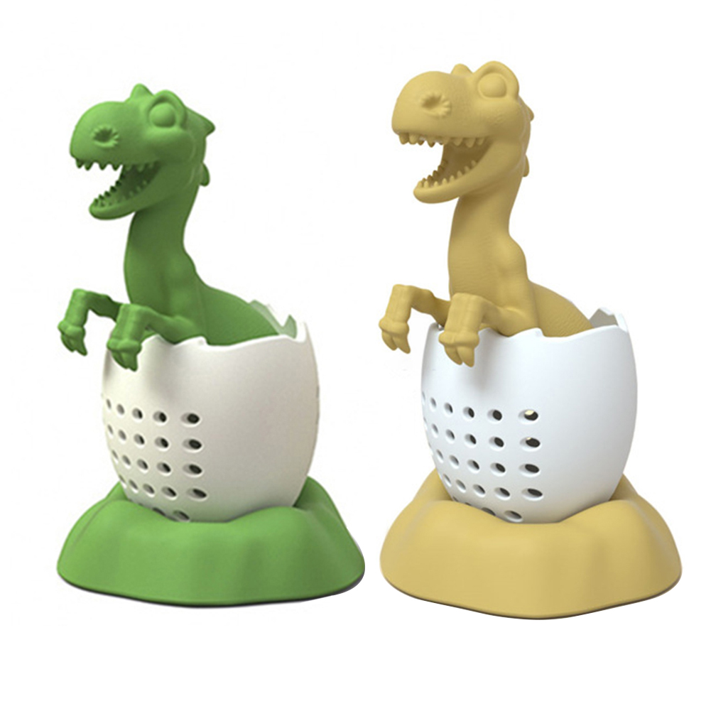 

Dinosaur Tea Infuser Strainer Silicone Reusable Herbal Tea Set Drinkware, Yellow, 501 Original