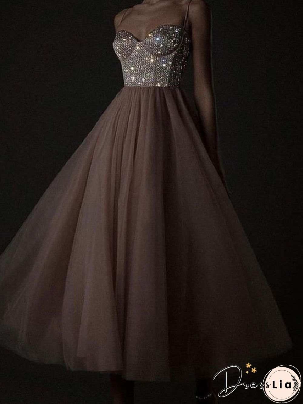 Ladies Sexy Super Shiny Sling Party Dress S-3XL