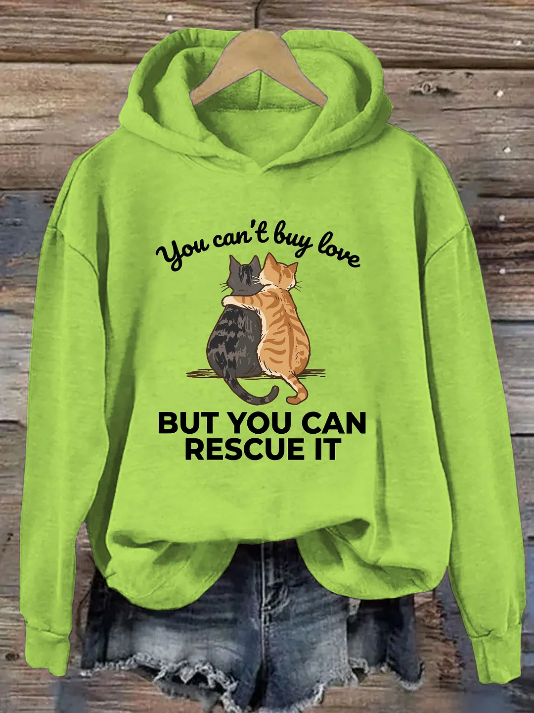 You Can't Buy Love But You Can Rescue It Cat Lover Hoodie