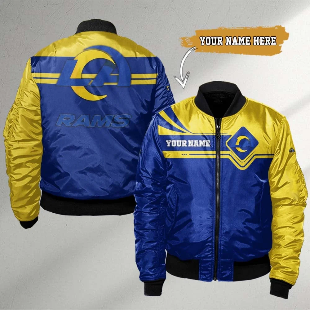 Los Angeles Rams Chargers Satin Bomber Jacket