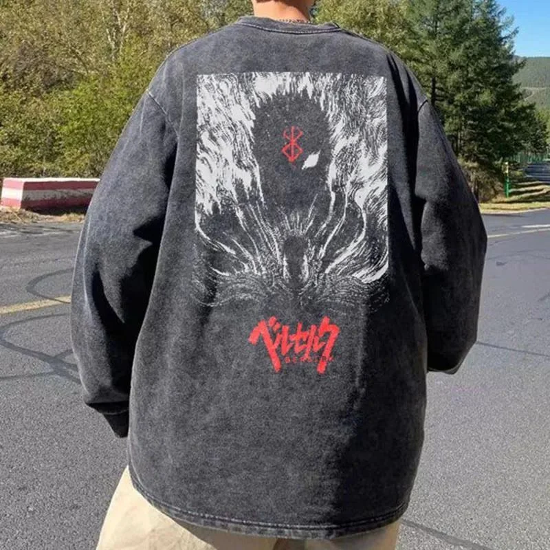 Brownm Printed Distressed Unisex Sweatshirt