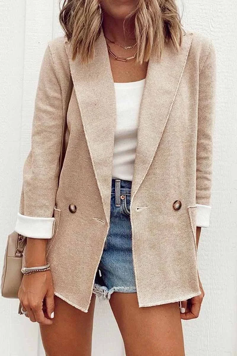 Casual Loose Solid Color Coat
