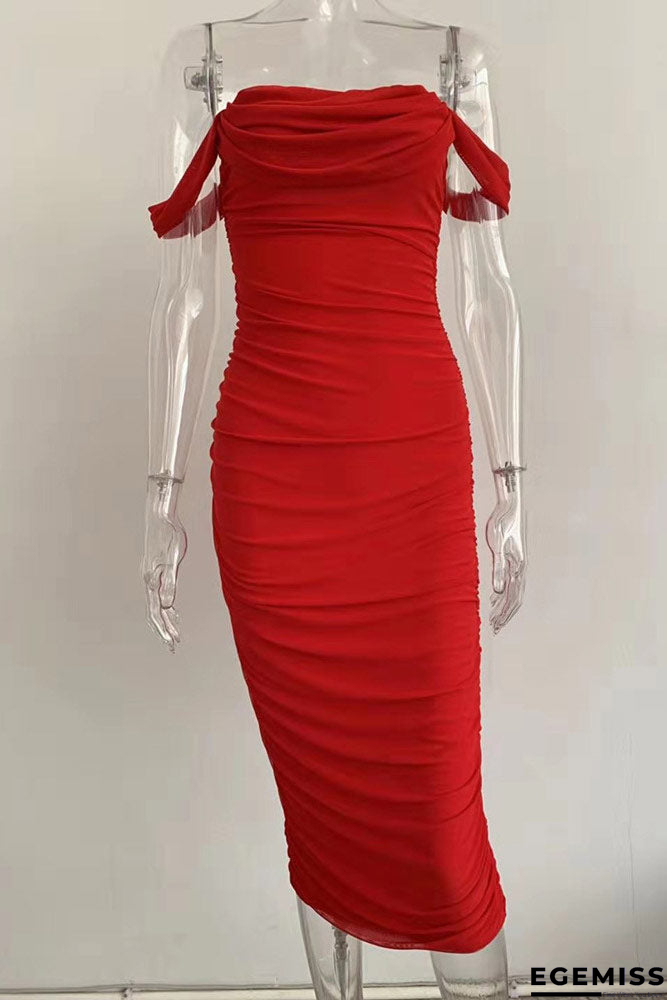 Sexy White Off Shoulder Bodycon Party Cocktail Dress | EGEMISS