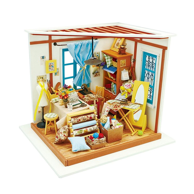 Rolife Lisas Schneiderin DG101 DIY-Nähzimmer-Miniatur 1:18